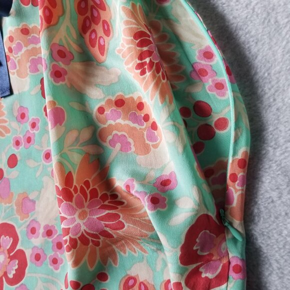 Anthropologie Fei Flores Silk Feminine Boho Peasant Embroidered Y2K Blouse Sz 14 - Picture 6 of 12